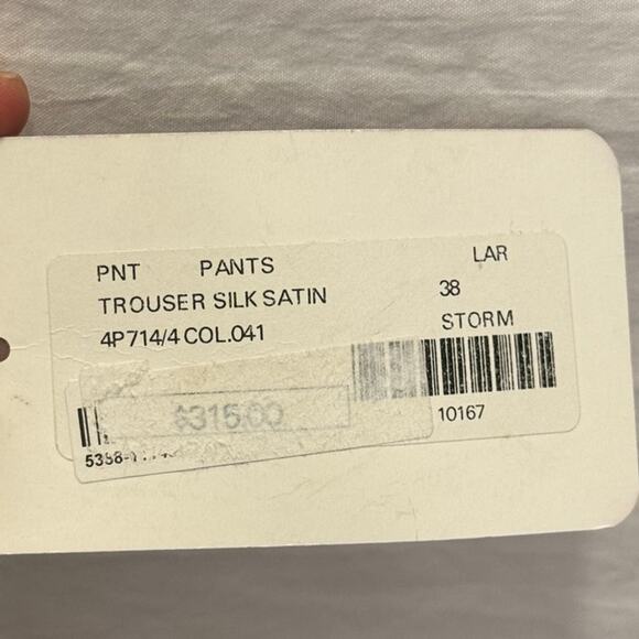 STI LAB NEW 100% Silk Trouser Pants Made‎ in Italy EU 38 Relaxed Cozy - Picture 6 of 6